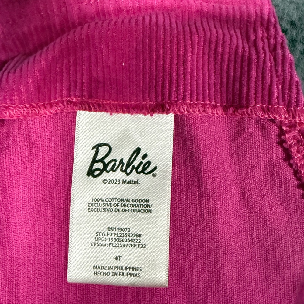 Barbie Pink Corduroy Dress with Black Patch - Picture 4 of 4